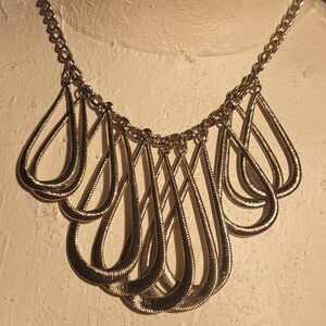 New York & Company Silver Statement Necklace